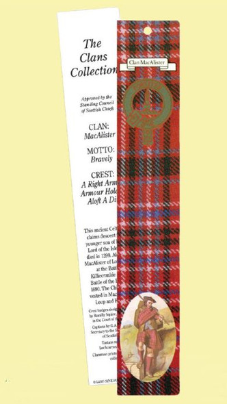 MacAlister Clan Tartan MacAlister History Bookmarks Pack of 10