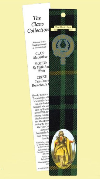 MacArthur Clan Tartan MacArthur History Bookmarks Set of 2
