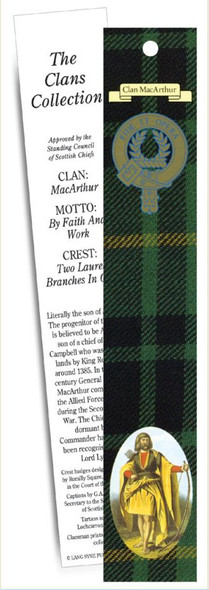 MacArthur Clan Tartan MacArthur History Bookmarks Pack of 10