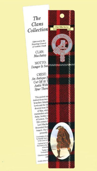 MacAulay Clan Tartan MacAulay History Bookmarks Set of 2