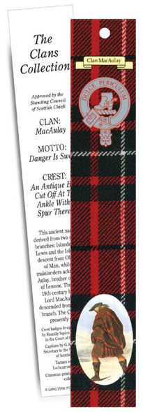 MacAulay Clan Tartan MacAulay History Bookmarks Set of 2