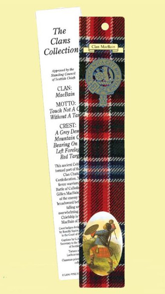 MacBain Clan Tartan MacBain History Bookmarks Set of 2