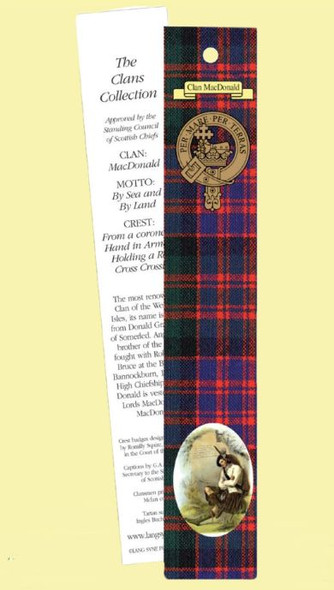 MacDonald Clan Tartan MacDonald History Bookmarks Set of 5