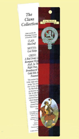 MacDuff Clan Tartan MacDuff History Bookmarks Set of 2