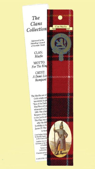 MacFie Clan Tartan MacFie History Bookmarks Set of 5