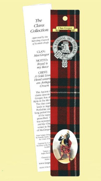 MacGregor Clan Tartan MacGregor History Bookmarks Set of 5