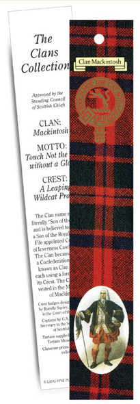 MacIntosh Clan Tartan MacIntosh History Bookmarks Set of 2