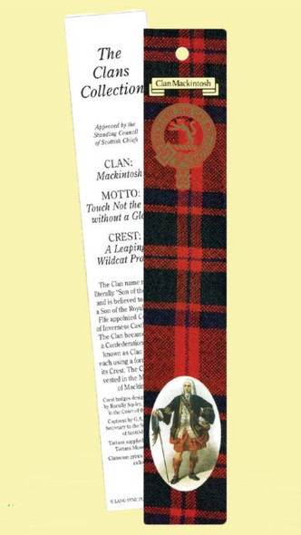 MacIntosh Clan Tartan MacIntosh History Bookmarks Set of 5