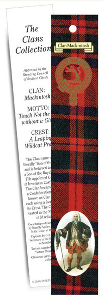 MacIntosh Clan Tartan MacIntosh History Bookmarks Pack of 10