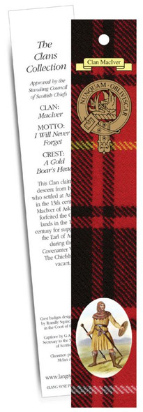 MacIver Clan Tartan MacIver History Bookmarks Set of 2