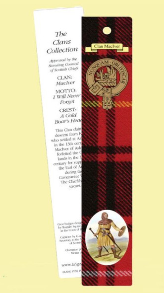 MacIver Clan Tartan MacIver History Bookmarks Pack of 10
