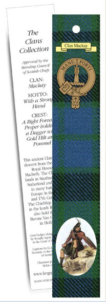 Mackay Clan Tartan Mackay History Bookmarks Set of 2