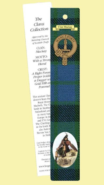 Mackay Clan Tartan Mackay History Bookmarks Set of 5