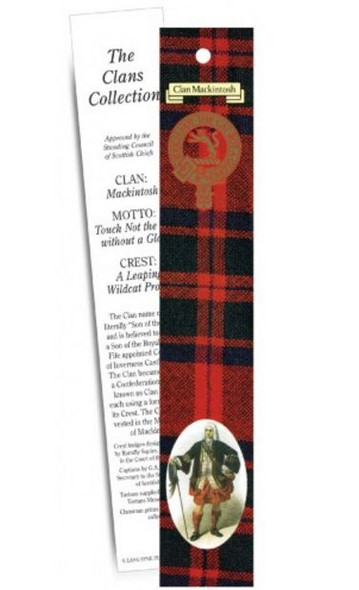 MacKintosh Clan Tartan MacKintosh History Bookmarks Set of 2