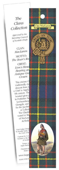 MacLaren Clan Tartan MacLaren History Bookmarks Set of 2