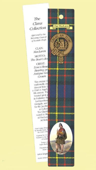 MacLaren Clan Tartan MacLaren History Bookmarks Set of 5