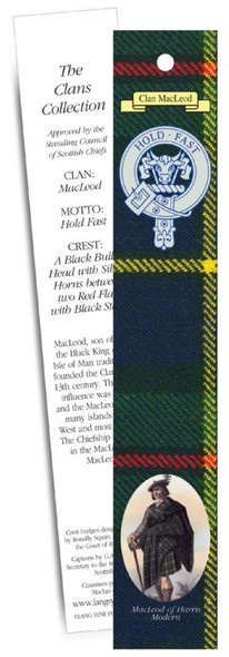 MacLeod Harris Clan Tartan MacLeod Harris History Bookmarks Set of 2