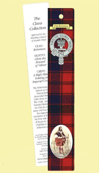 Robertson Clan Tartan Robertson History Bookmarks Set of 2