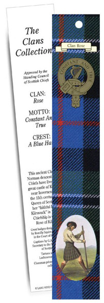 Rose Clan Tartan Rose History Bookmarks Set of 2