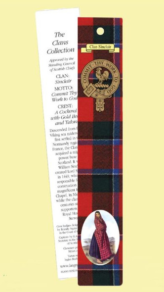 Sinclair Clan Tartan Sinclair History Bookmarks Set of 2