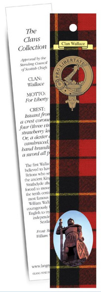 Wallace Clan Tartan Wallace History Bookmarks Pack of 10