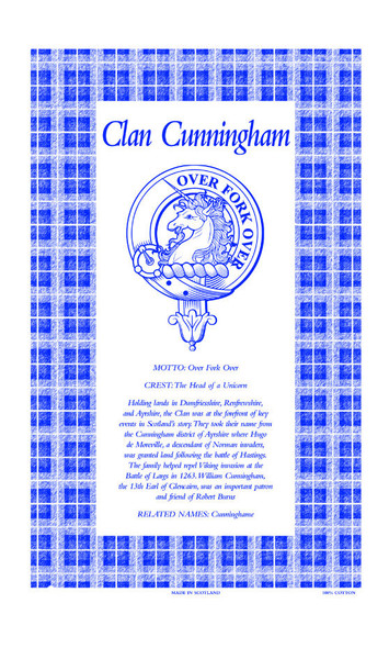 Cunningham Clan Scottish Blue White Cotton Printed Tea Towel