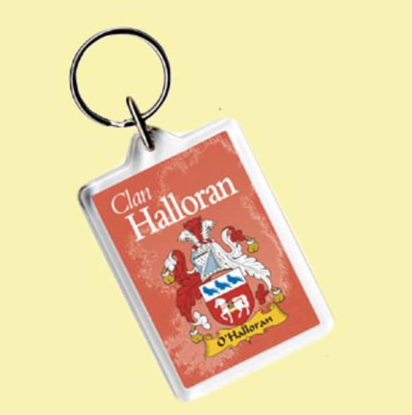 O'Halloran Coat of Arms Irish Family Name Acryllic Key Ring Set of 5