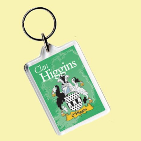 Higgins Coat of Arms Irish Family Name Acryllic Key Ring Set of 3