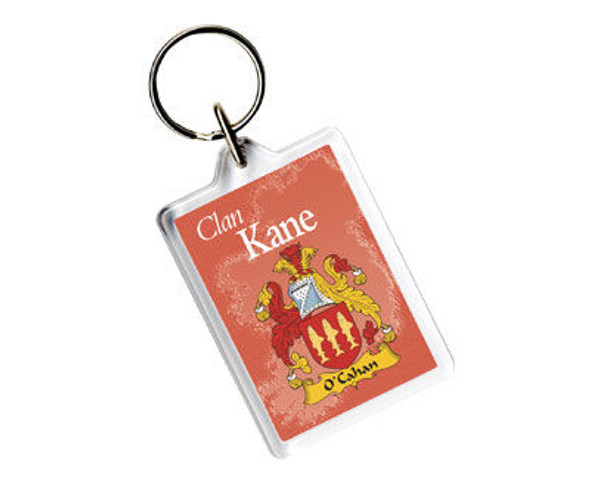 Kane Coat of Arms Irish Family Name Acryllic Key Ring Set of 5