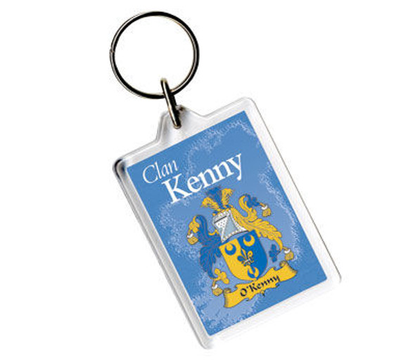 Kenny Coat of Arms Irish Family Name Acryllic Key Ring Set of 3