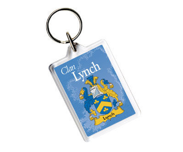 Lynch Coat of Arms Irish Family Name Acryllic Key Ring Set of 3