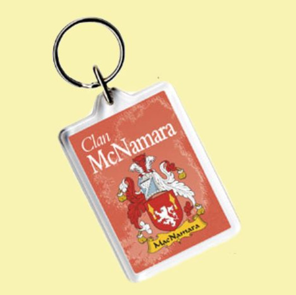 McNamara Coat of Arms Irish Family Name Acryllic Key Ring Set of 5