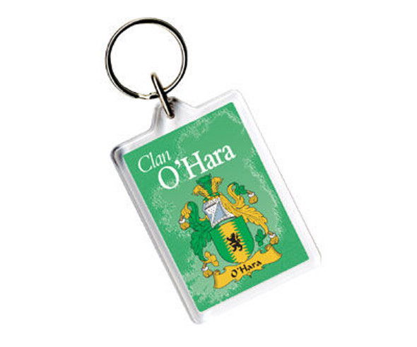 O'Hara Coat of Arms Irish Family Name Acryllic Key Ring Set of 5