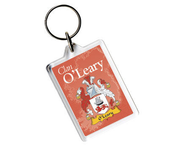 O'Leary Coat of Arms Irish Family Name Acryllic Key Ring Set of 5