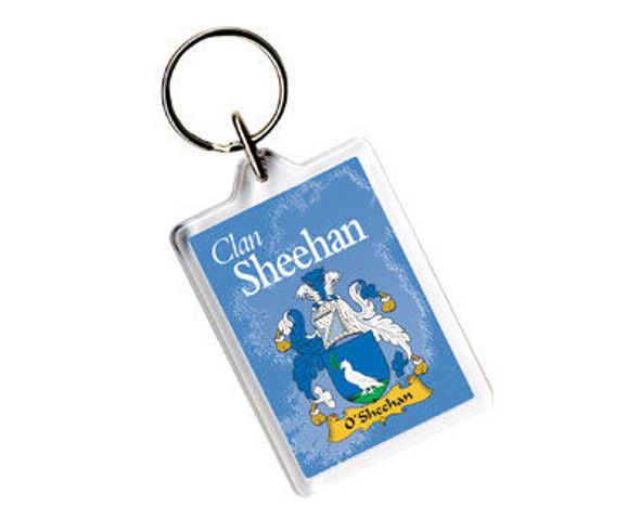 Sheehan Coat of Arms Irish Family Name Acryllic Key Ring Set of 3