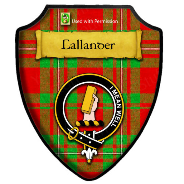 Callander Tartan Crest Wooden Wall Plaque Shield