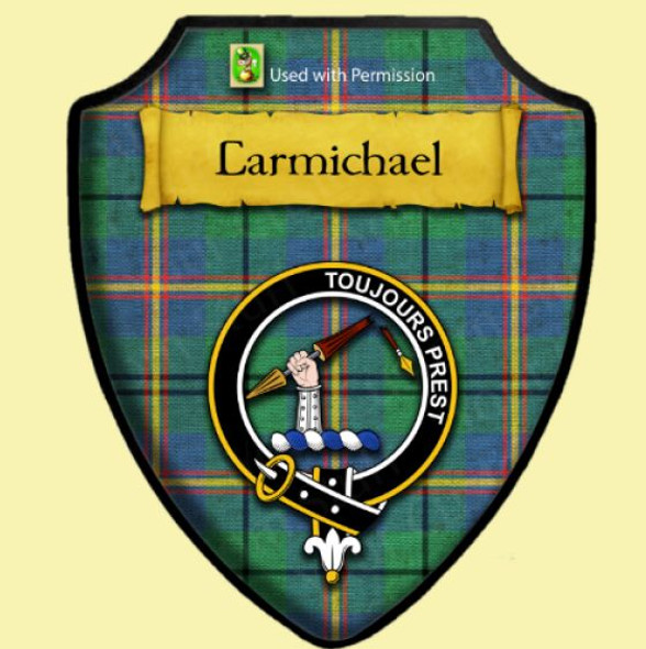 Carmichael Ancient Tartan Crest Wooden Wall Plaque Shield