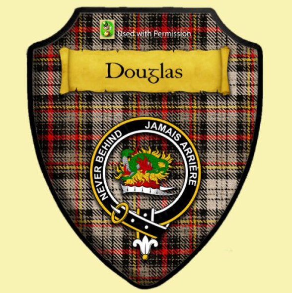 Douglas Dress Tartan Crest Wooden Wall Plaque Shield