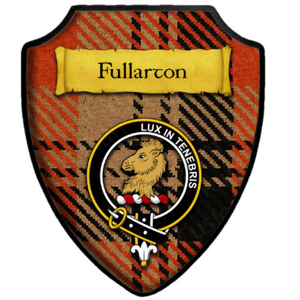Fullarton Hunting Ancient Tartan Crest Wooden Wall Plaque Shield