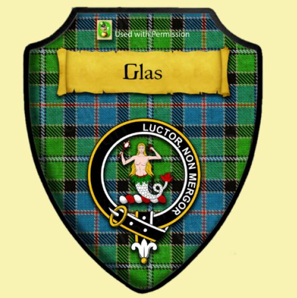 Glas Hunting Tartan Crest Wooden Wall Plaque Shield