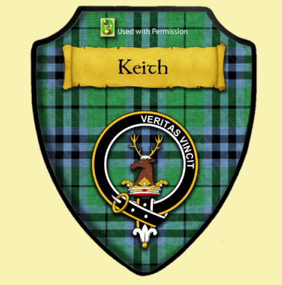 Keith Ancient Tartan Crest Wooden Wall Plaque Shield