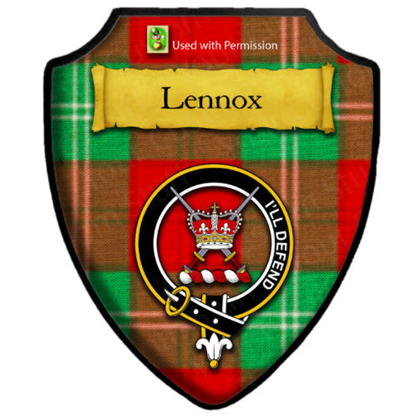 Lennox Modern Kincaid Badge Tartan Crest Wooden Wall Plaque Shield