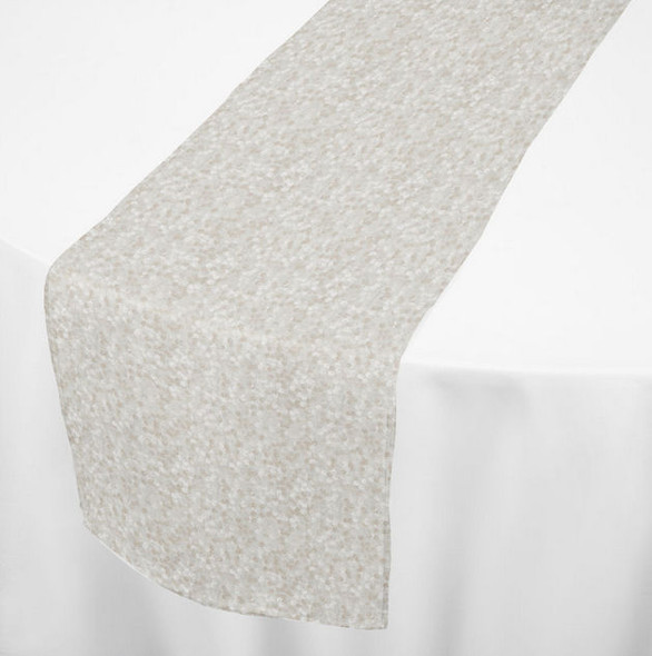 White Duchess Sequin Wedding Table Runners Decorations x 10 For Hire