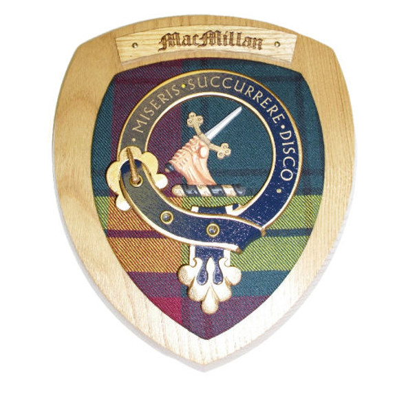 MacMillan Clan Crest Tartan 7 x 8 Woodcarver Wooden Wall Plaque 