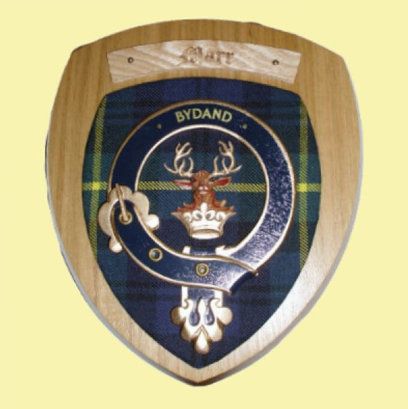 Marr Clan Crest Tartan 7 x 8 Woodcarver Wooden Wall Plaque 