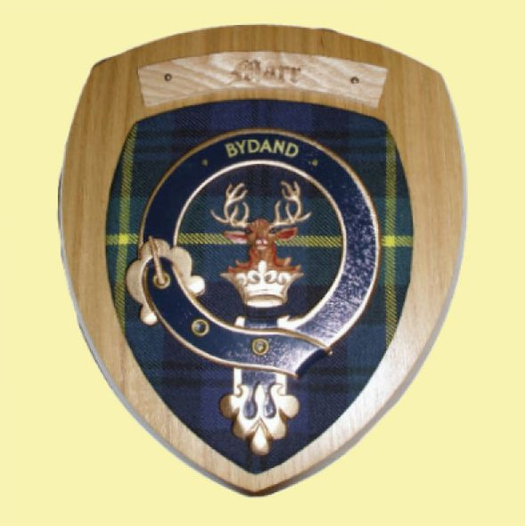 Marr Clan Crest Tartan 10 x 12 Woodcarver Wooden Wall Plaque 