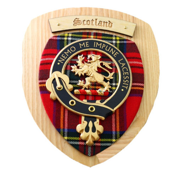 Scotland Crest Tartan 7 x 8 Woodcarver Wooden Wall Plaque 