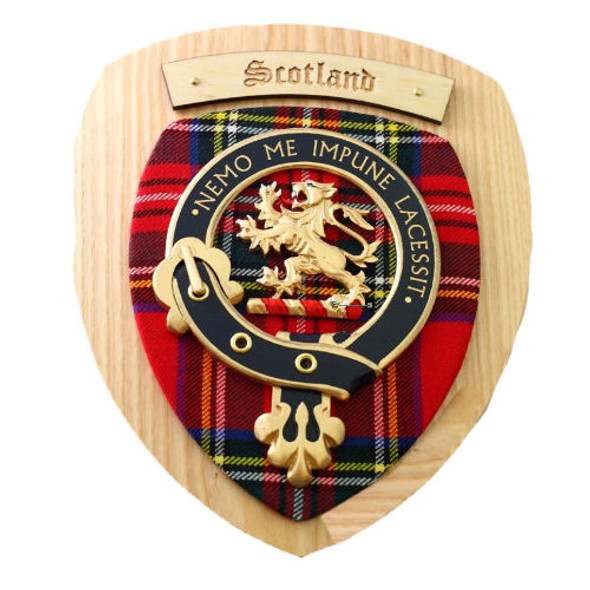 Scotland Crest Tartan 10 x 12 Woodcarver Wooden Wall Plaque 