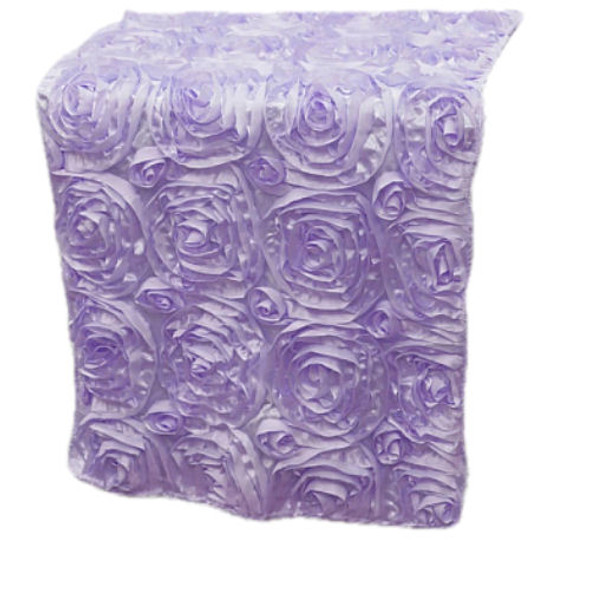 Lavender Grandiose Rosette Wedding Table Runners Decorations x 5 For Hire