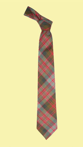 MacDonald Weathered Clan Tartan Lightweight Wool Straight Mens Neck Tie